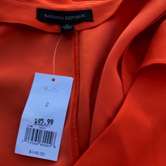 SOLD NWT Banana Republic sz 2 Orange Romper - Picture 3 of 4